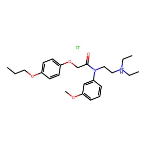 diethyl-[2-(3-methoxy-N-[2-(4-propoxyphenoxy)acetyl]anilino)ethyl]azanium chloride structure