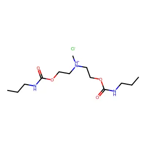 methyl-bis[2-(propylcarbamoyloxy)ethyl]azanium chloride structure