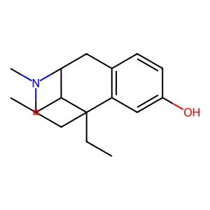 1,13-diethyl-10-methyl-10-azatricyclo[7.3.1.02,7]trideca-2(7),3,5-trien-4-ol structure