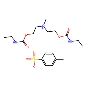 CARBAMIC ACID, ETHYL-, DIESTER with METHYLIMINODIETHANOL, TOSYLATE structure
