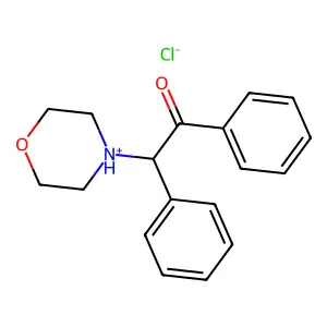 ACETOPHENONE, 2-MORPHOLINO-2-PHENYL-, HYDROCHLORIDE structure