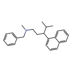 N-benzyl-N,4-dimethyl-3-naphthalen-1-ylpentan-1-amine structure