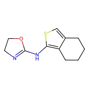 BENZO(c)THIOPHENE, 4,5,6,7-TETRAHYDRO-1-(2-OXAZOLINYL)AMINO- structure