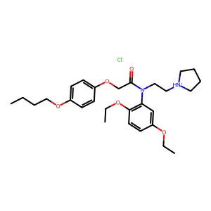 Acetanilide, 2-(p-butoxyphenoxy)-2',5'-diethoxy-N-(2-(1-pyrrolidinyl)ethyl)-, hydrochloride structure
