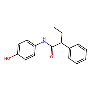 N-(4-hydroxyphenyl)-2-phenylbutanamide structure