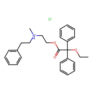 Acetic acid, 2,2-diphenyl-2-ethoxy-, 2-(methylphenethylamino)ethyl ester, hydrochloride structure