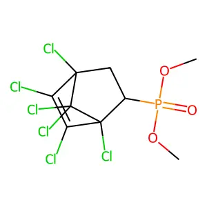 1,2,3,4,7,7-hexachloro-5-dimethoxyphosphorylbicyclo[2.2.1]hept-2-ene structure