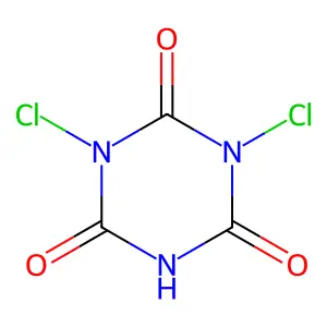 DICHLOROISOCYANURIC ACID structure