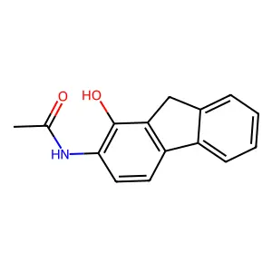 N-(1-hydroxy-9H-fluoren-2-yl)acetamide structure