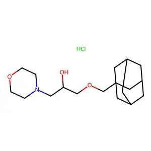 4-Morpholineethanol, alpha-(3-adamantylmethoxymethyl)-, hydrochloride structure