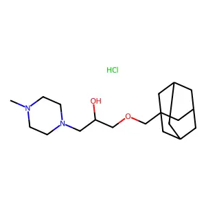 1-(1-adamantylmethoxy)-3-(4-methylpiperazin-1-yl)propan-2-ol;hydrochloride structure