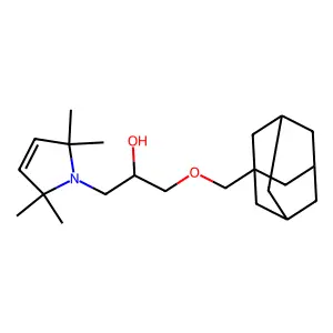 1-(1-adamantylmethoxy)-3-(2,2,5,5-tetramethylpyrrol-1-yl)propan-2-ol structure