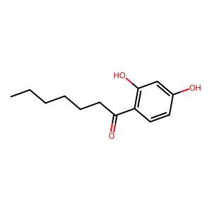 1-(2,4-dihydroxyphenyl)heptan-1-one structure