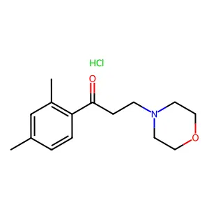 1-(2,4-dimethylphenyl)-3-morpholin-4-ylpropan-1-one;hydrochloride structure