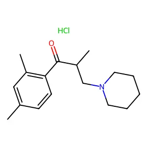 1-(2,4-dimethylphenyl)-2-methyl-3-piperidin-1-ylpropan-1-one;hydrochloride structure
