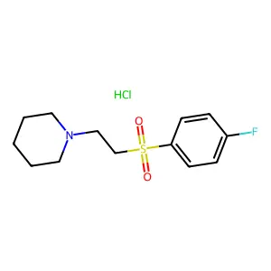 1-[2-(4-fluorophenyl)sulfonylethyl]piperidine;hydrochloride structure