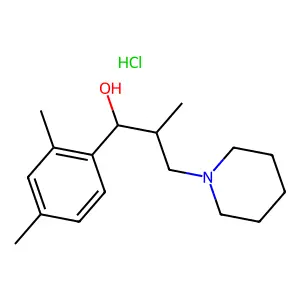 1-(2,4-dimethylphenyl)-2-methyl-3-piperidin-1-ylpropan-1-ol;hydrochloride structure