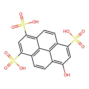 8-Hydroxypyrene-1,3,6-trisulfonic acid structure
