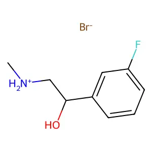 [2-(3-fluorophenyl)-2-hydroxyethyl]-methylazanium bromide structure