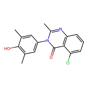 5-chloro-3-(4-hydroxy-3,5-dimethylphenyl)-2-methylquinazolin-4-one structure