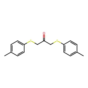 1,3-bis[(4-methylphenyl)sulfanyl]propan-2-one structure