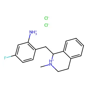 1-(2-Amino-4-fluorobenzyl)-2-methyl-1,2,3,4-tetrahydroisoquinoline dihydrochloride structure