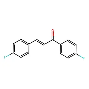 1,3-bis(4-fluorophenyl)prop-2-en-1-one structure
