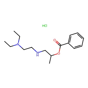 1-(2-Diethylaminoethylamino)-2-propanol benzoate hydrochloride structure