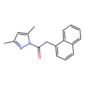 1-(3,5-dimethylpyrazol-1-yl)-2-naphthalen-1-ylethanone structure