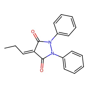 1,2-Diphenyl-4-propylidene-3,5-pyrazolidinedione structure