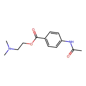 2-(dimethylamino)ethyl 4-acetamidobenzoate structure