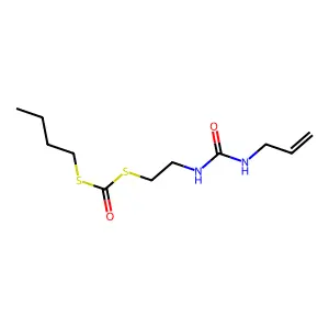 1-(2-butylsulfanylcarbonylsulfanylethyl)-3-prop-2-enylurea structure