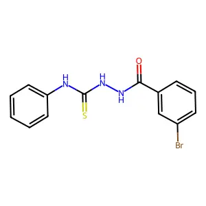 1-[(3-bromobenzoyl)amino]-3-phenylthiourea structure