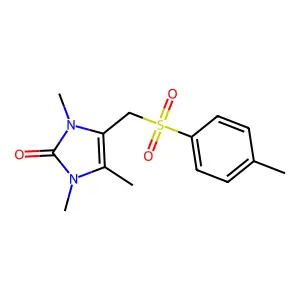 1,3,4-trimethyl-5-[(4-methylphenyl)sulfonylmethyl]imidazol-2-one structure
