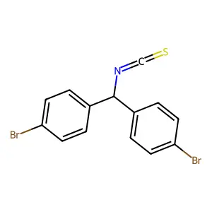1,1'-(isothiocyanatomethanediyl)bis(4-bromobenzene) structure