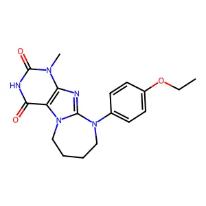 10-(4-ethoxyphenyl)-1-methyl-6,7,8,9-tetrahydropurino[7,8-a][1,3]diazepine-2,4-dione structure