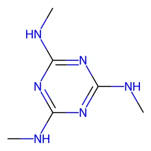 2-N,4-N,6-N-trimethyl-1,3,5-triazine-2,4,6-triamine structure