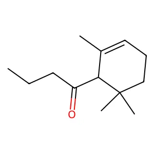 1-(2,6,6-trimethylcyclohex-2-en-1-yl)butan-1-one structure