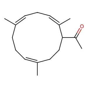 1-(2,6,10-trimethylcyclododeca-2,5,9-trien-1-yl)ethanone structure
