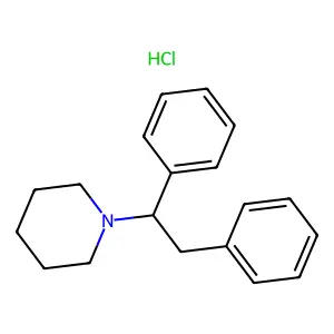 1-(1,2-diphenylethyl)piperidine;hydrochloride structure