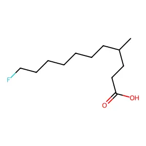 11-Fluoro-4-methylundecanoic acid structure