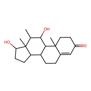 11beta-Hydroxy-12alpha-methyltestosterone structure