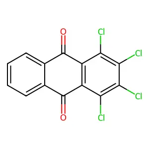 1,2,3,4-tetrachloroanthracene-9,10-dione structure