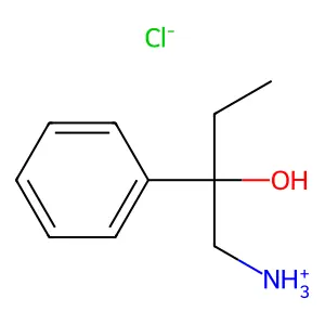 (2-hydroxy-2-phenylbutyl)azanium chloride structure