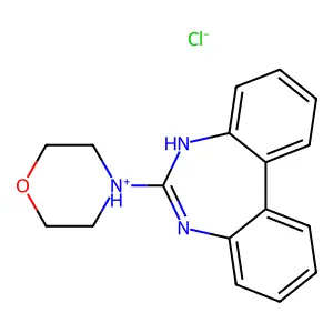 6-Morpholino-5H-dibenzo(d,f)(1,3)diazepine hydrochloride structure