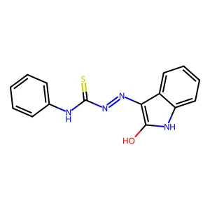1-[(2-hydroxy-1H-indol-3-yl)imino]-3-phenylthiourea structure