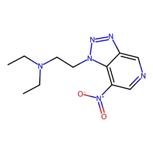 N,N-diethyl-2-(7-nitrotriazolo[4,5-c]pyridin-1-yl)ethanamine structure