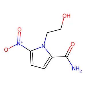 1-(2-hydroxyethyl)-5-nitropyrrole-2-carboxamide structure