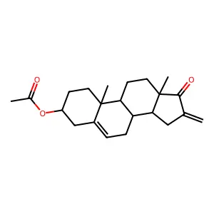 (10,13-dimethyl-16-methylidene-17-oxo-2,3,4,7,8,9,11,12,14,15-decahydro-1H-cyclopenta[a]phenanthren-3-yl) acetate structure