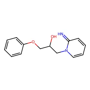 1-(2-imino-1-pyridinyl)-3-phenoxypropan-2-ol structure